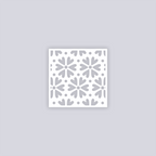 Simple Flower Square Clay Stencil