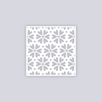 Simple Flower Square Clay Stencil