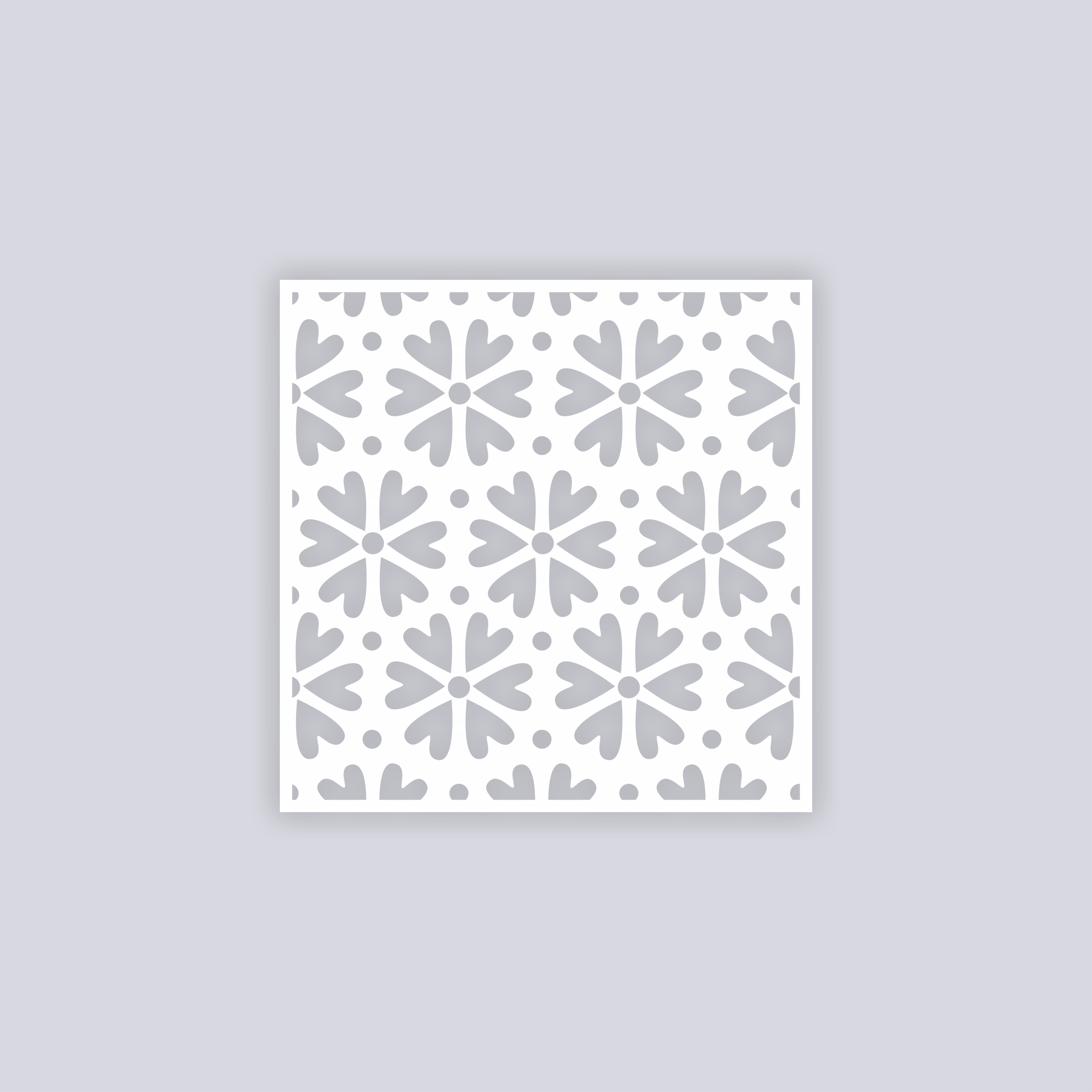 Simple Flower Square Clay Stencil