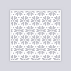 Simple Flower Square Clay Stencil