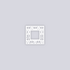 Simple Flower Square Rim Clay Stencil