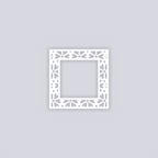 Simple Flower Square Rim Clay Stencil