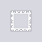 Simple Flower Square Rim Clay Stencil