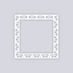 Simple Flower Square Rim Clay Stencil