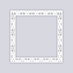 Simple Flower Square Rim Clay Stencil