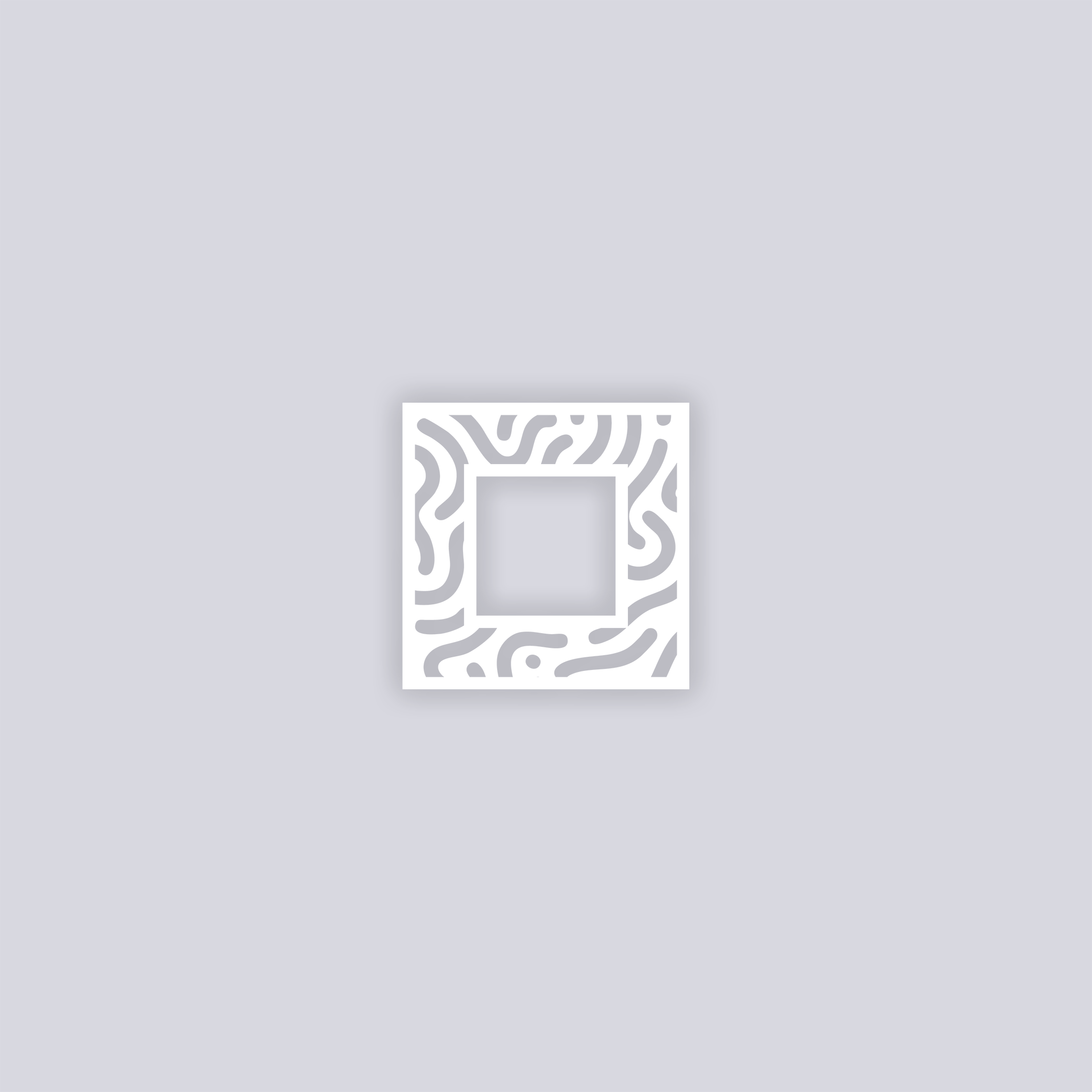 Maze Runner Square Rim Clay Stencil