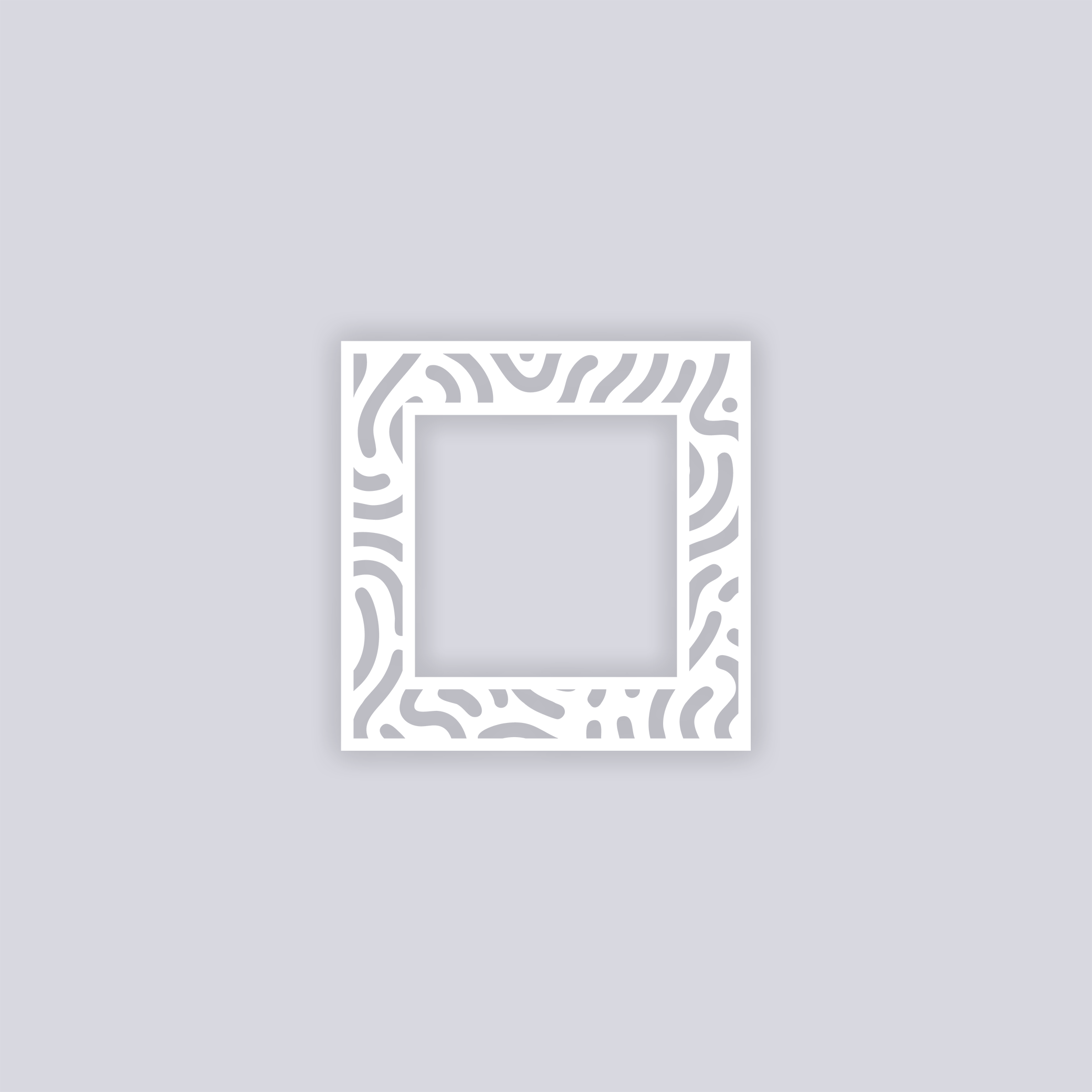 Maze Runner Square Rim Clay Stencil