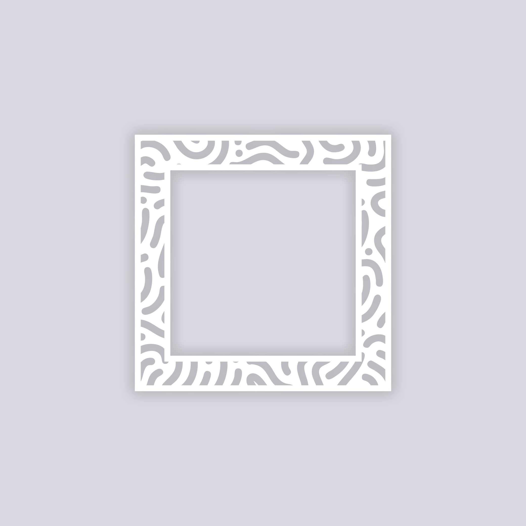 Maze Runner Square Rim Clay Stencil