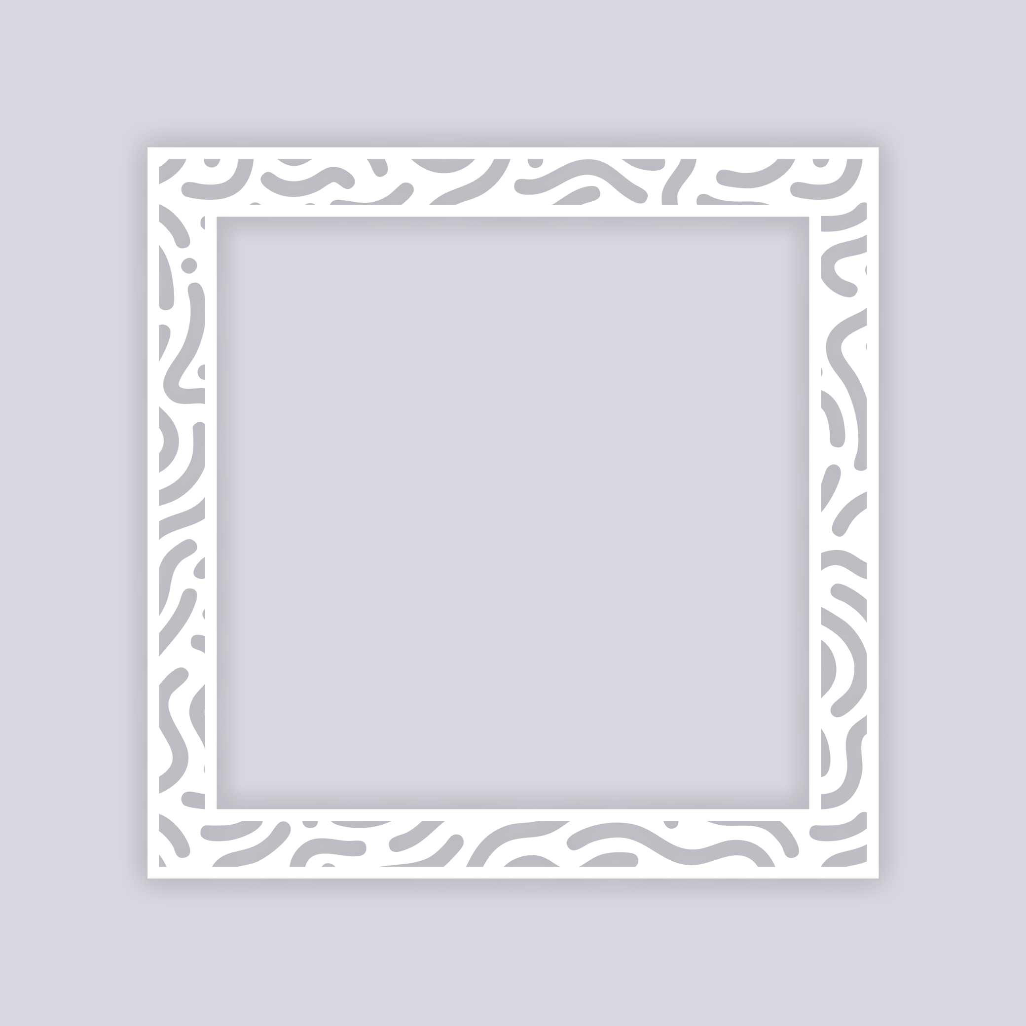 Maze Runner Square Rim Clay Stencil