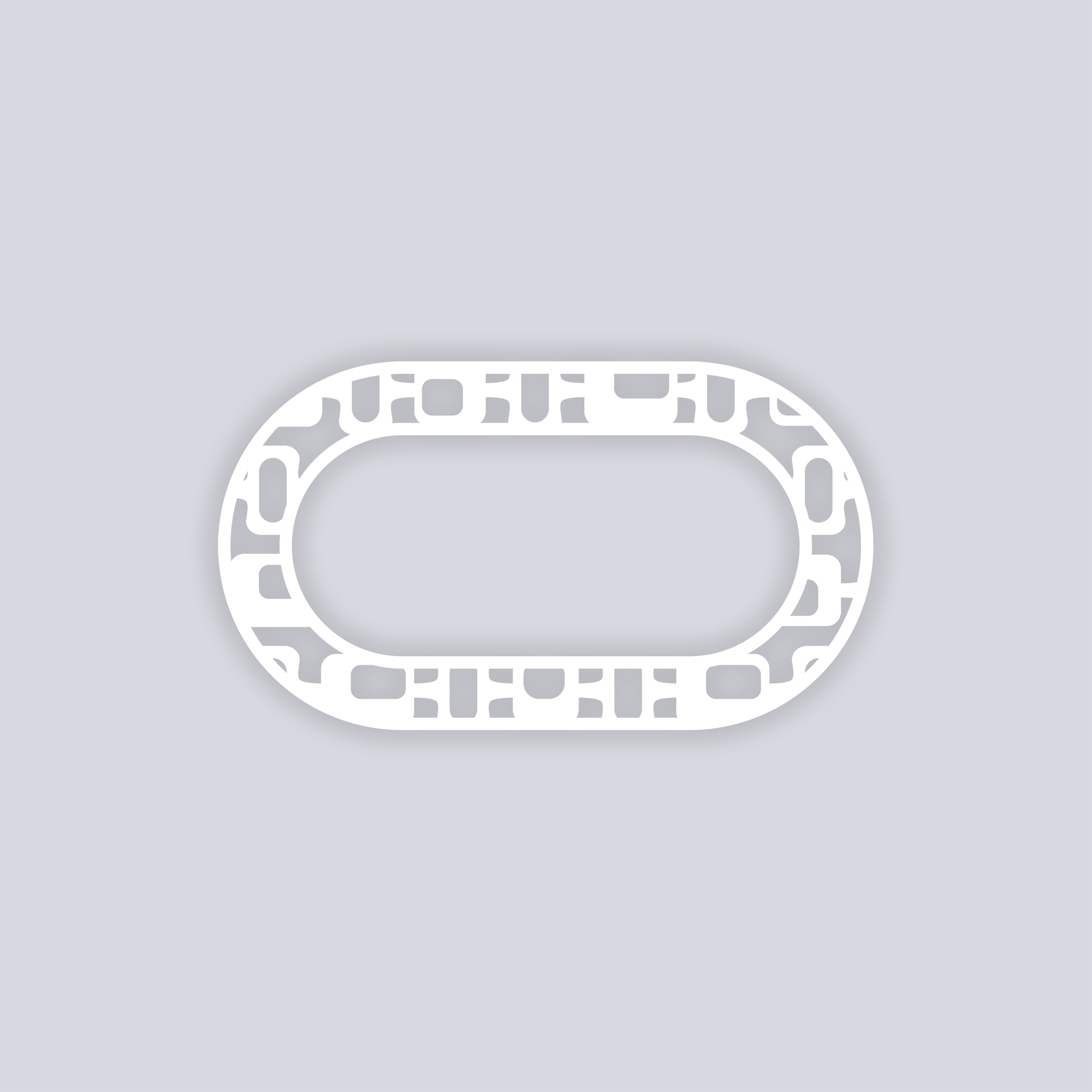 Mid Century Modern Rounded Rectangle Rim Clay Stencil