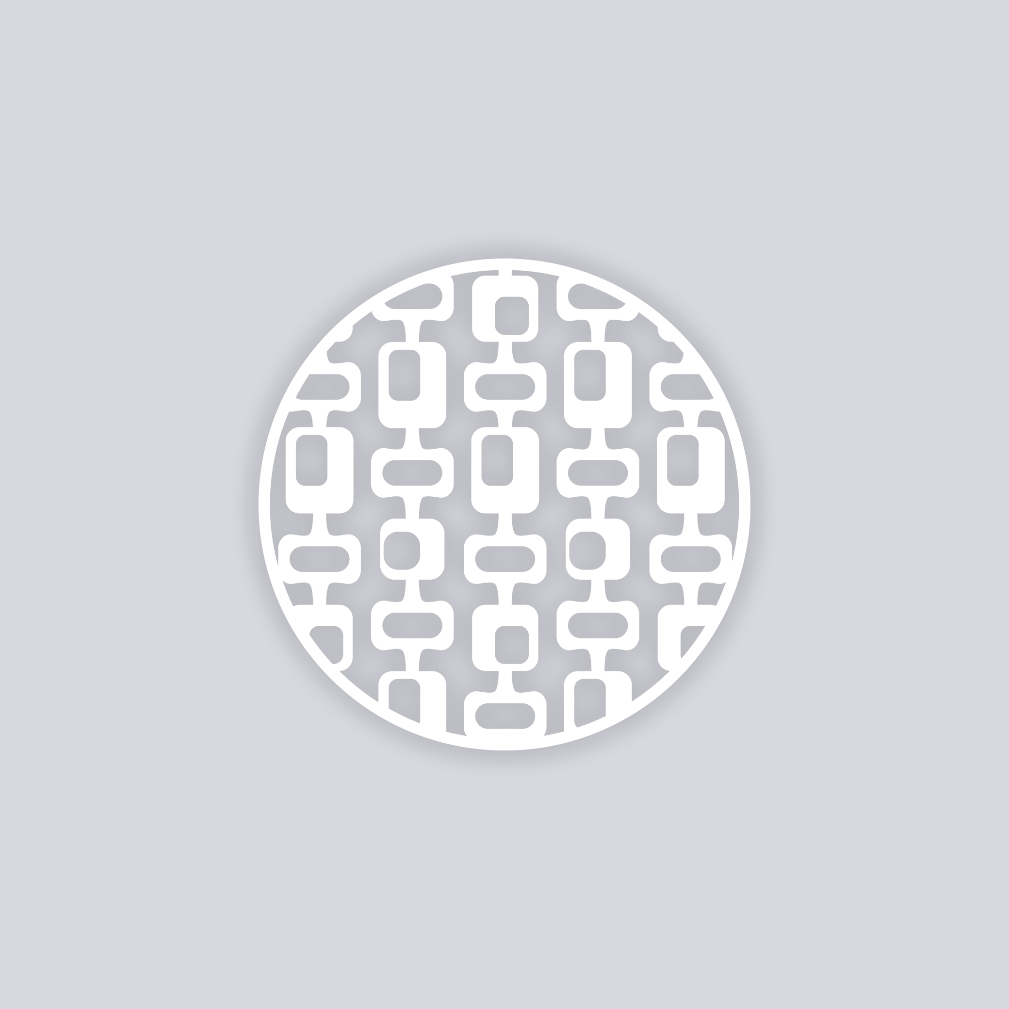 Mid Century Modern Circle Clay Stencil