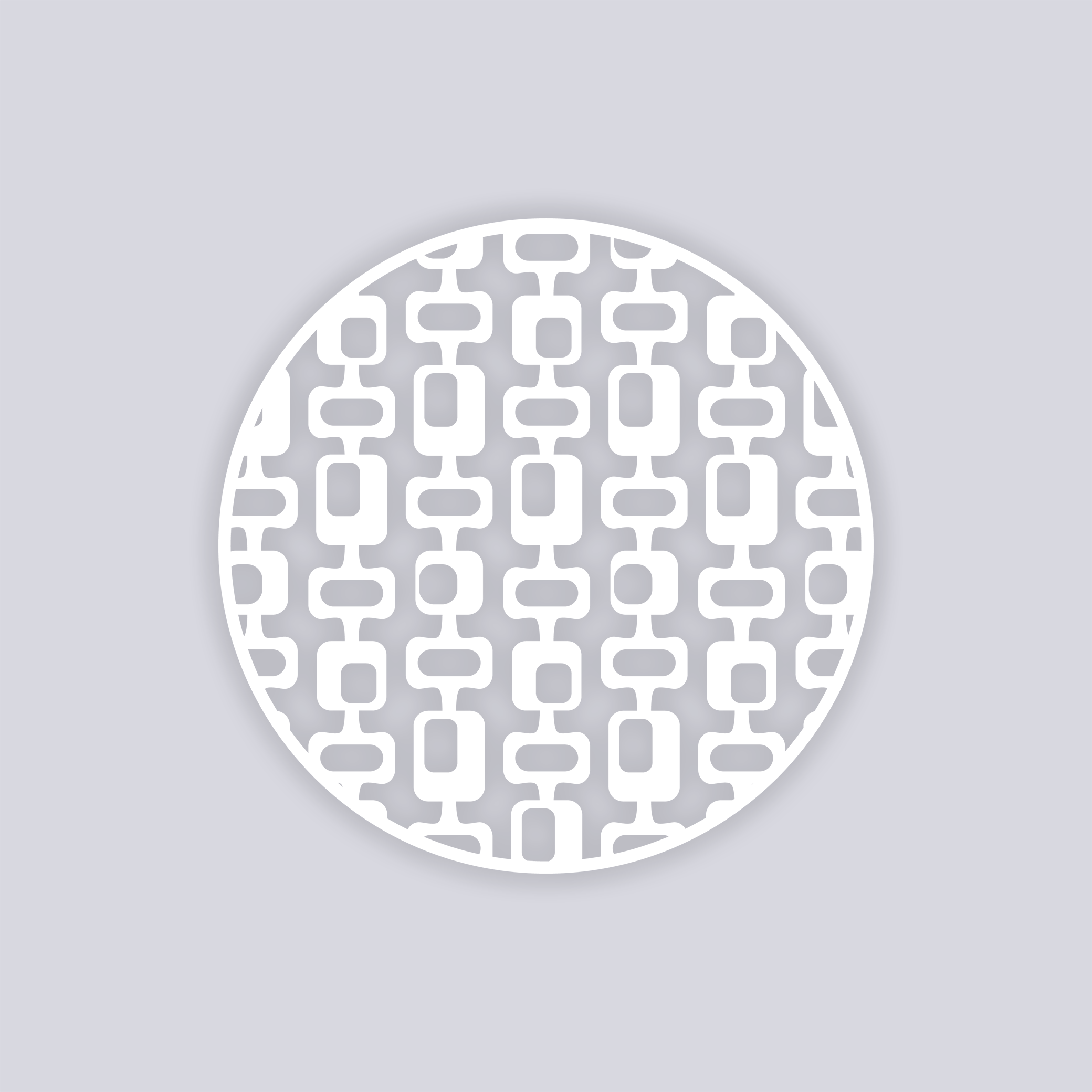 Mid Century Modern Circle Clay Stencil