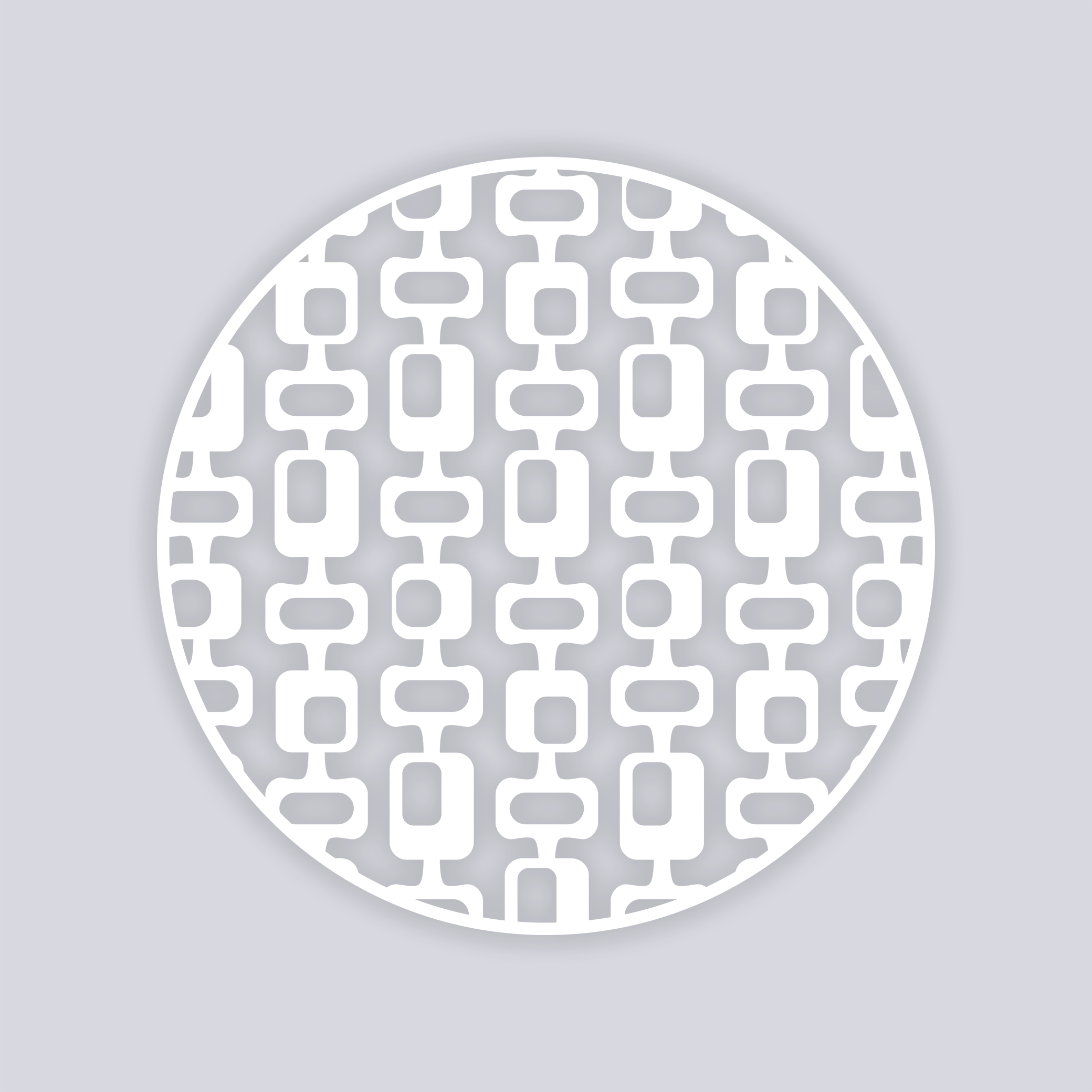 Mid Century Modern Circle Clay Stencil