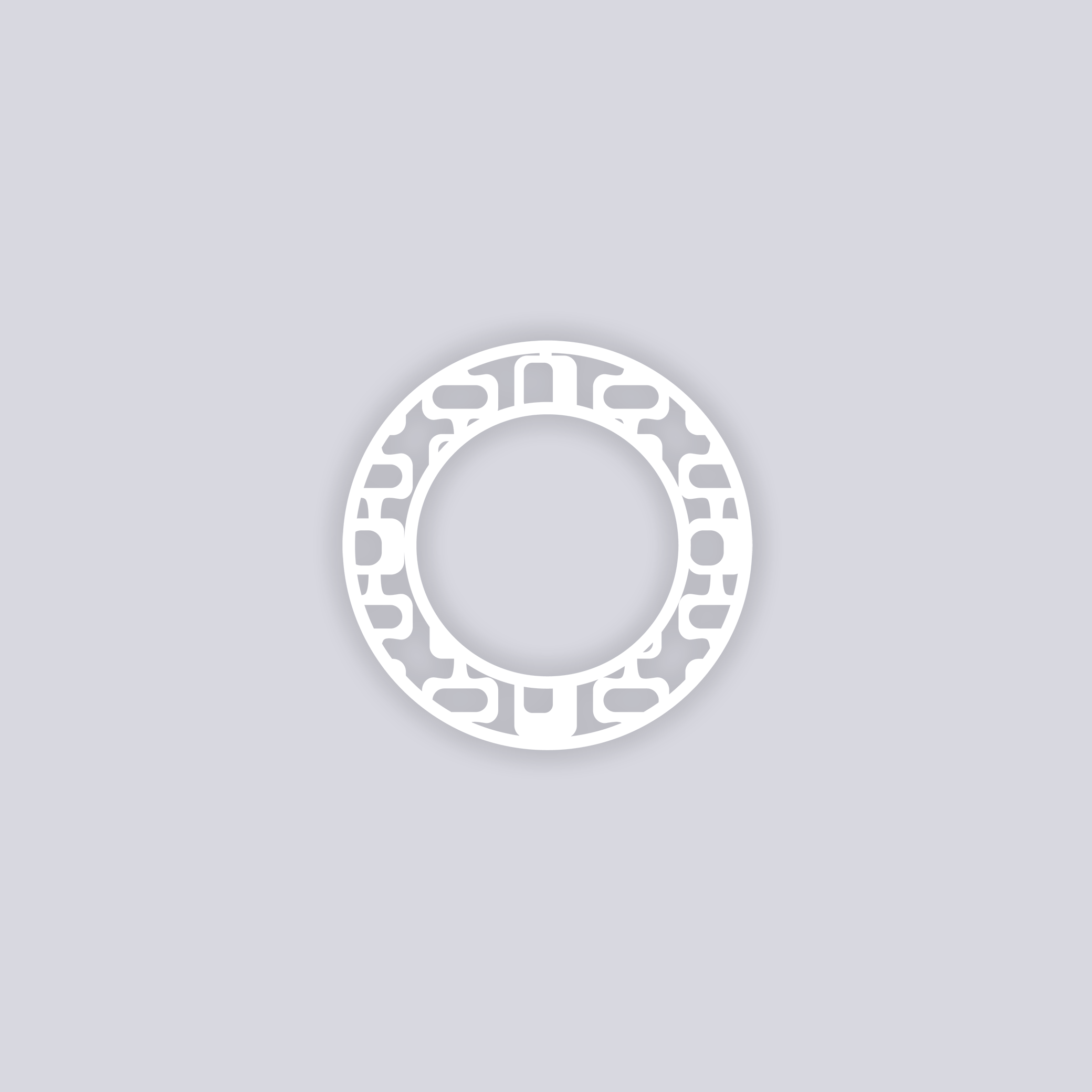 Mid Century Modern Circle Rim Clay Stencil