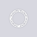 Mid Century Modern Circle Rim Clay Stencil