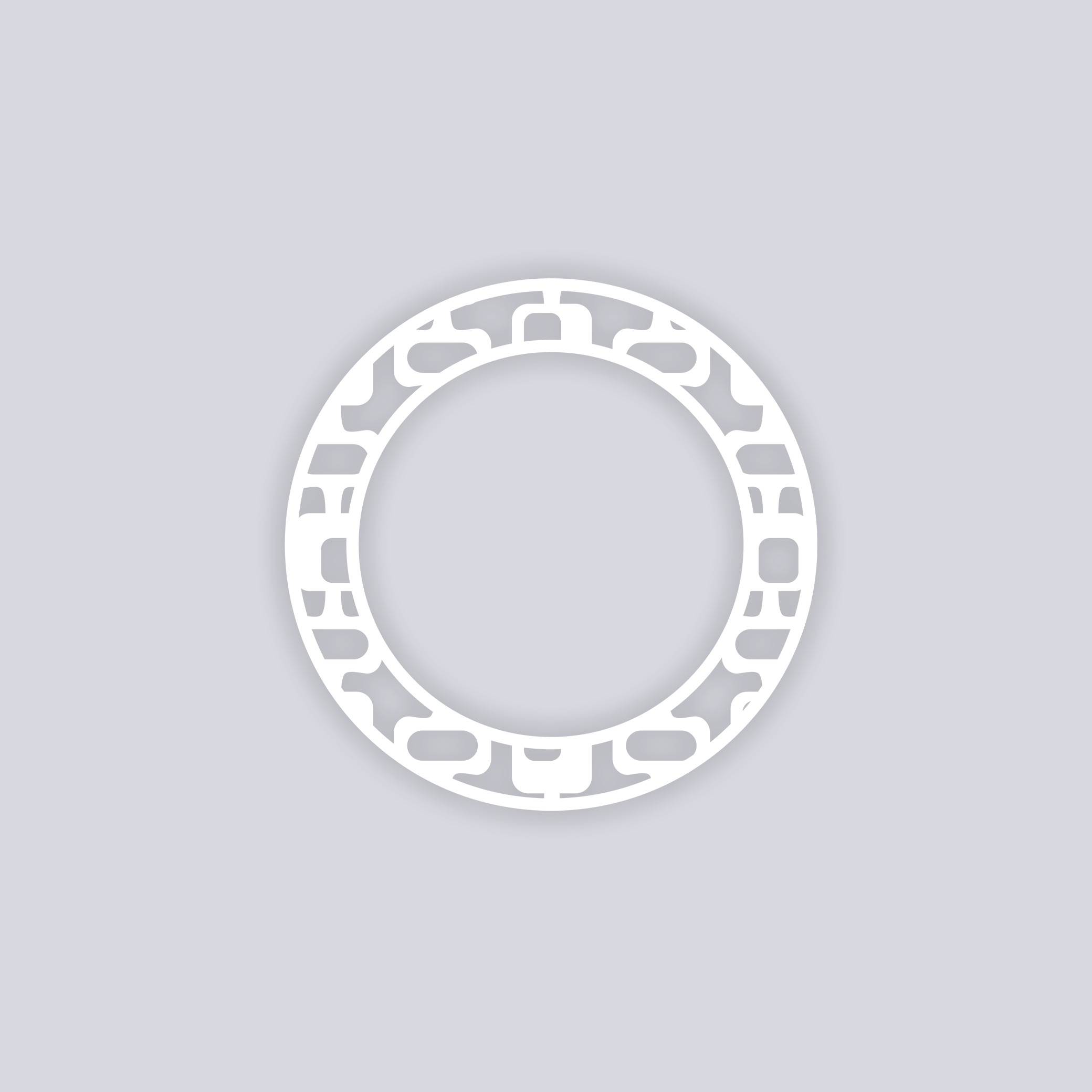 Mid Century Modern Circle Rim Clay Stencil