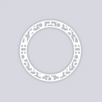 Mid Century Modern Circle Rim Clay Stencil