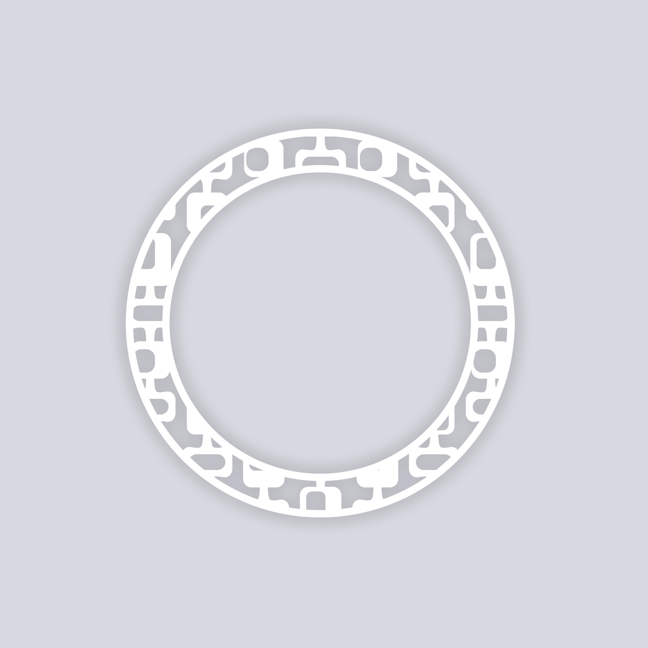 Mid Century Modern Circle Rim Clay Stencil