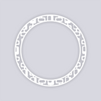 Mid Century Modern Circle Rim Clay Stencil