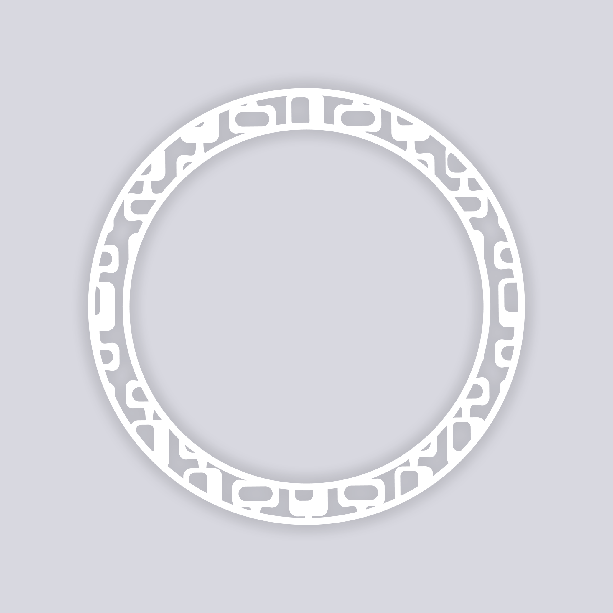 Mid Century Modern Circle Rim Clay Stencil
