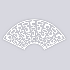 Mid Century Modern Cups + Cones Clay Stencil