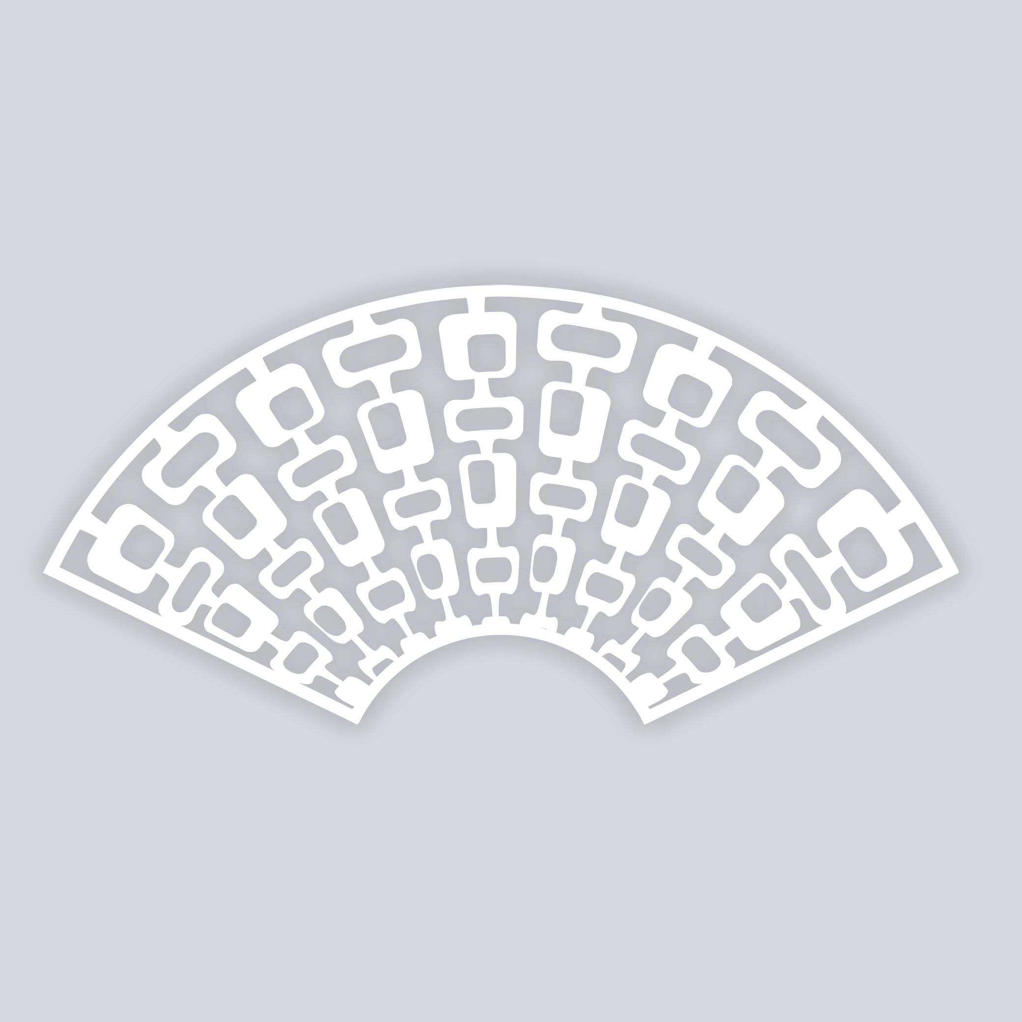 Mid Century Modern Cups + Cones Clay Stencil