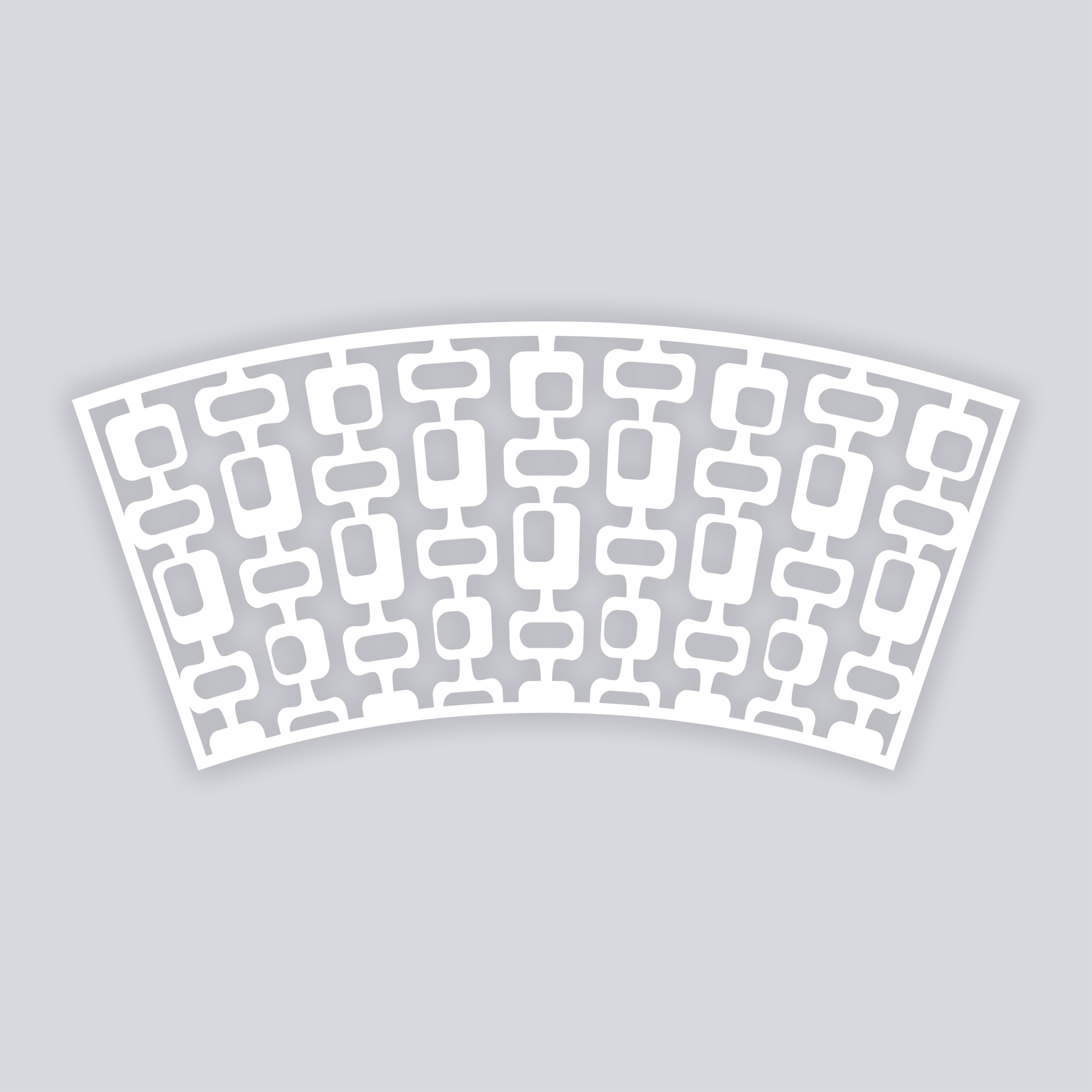 Mid Century Modern Cups + Cones Clay Stencil