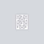 Mid Century Modern Rectangle Face Clay Stencil