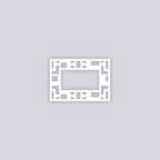 Mid Century Modern Rectangle Rim Clay Stencil