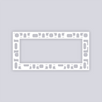 Mid Century Modern Rectangle Rim Clay Stencil