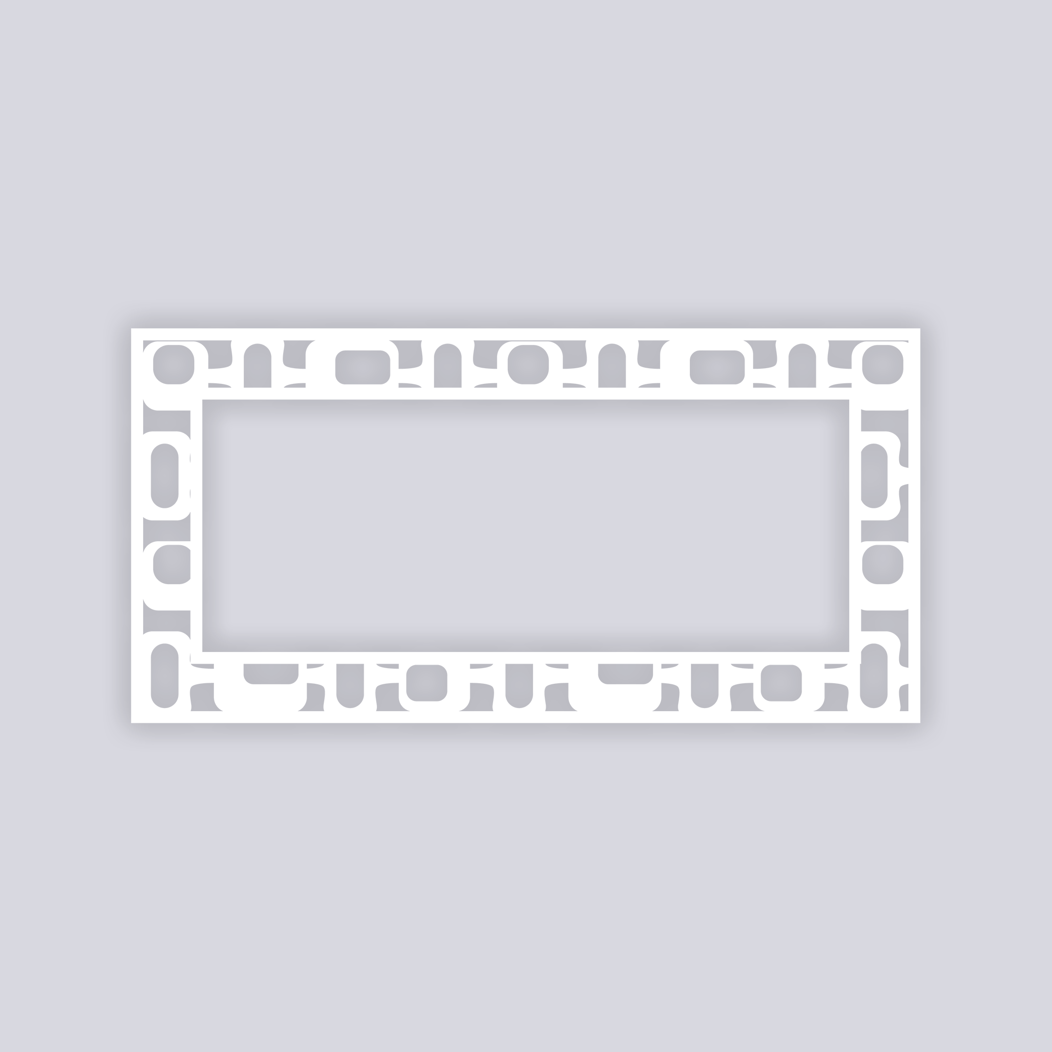 Mid Century Modern Rectangle Rim Clay Stencil