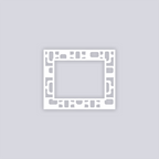 Mid Century Modern Rectangle Rim Clay Stencil