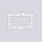 Mid Century Modern Rectangle Rim Clay Stencil