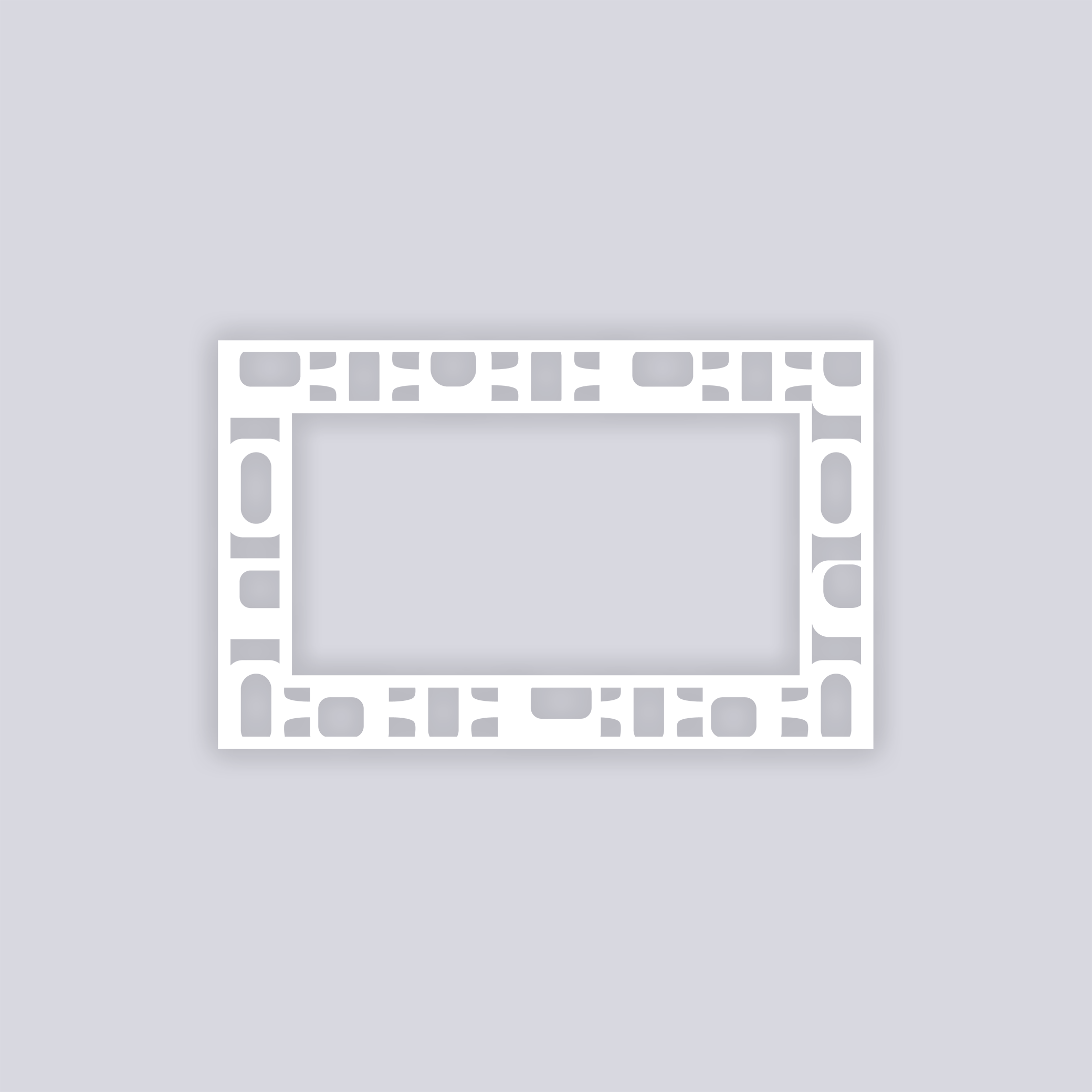 Mid Century Modern Rectangle Rim Clay Stencil