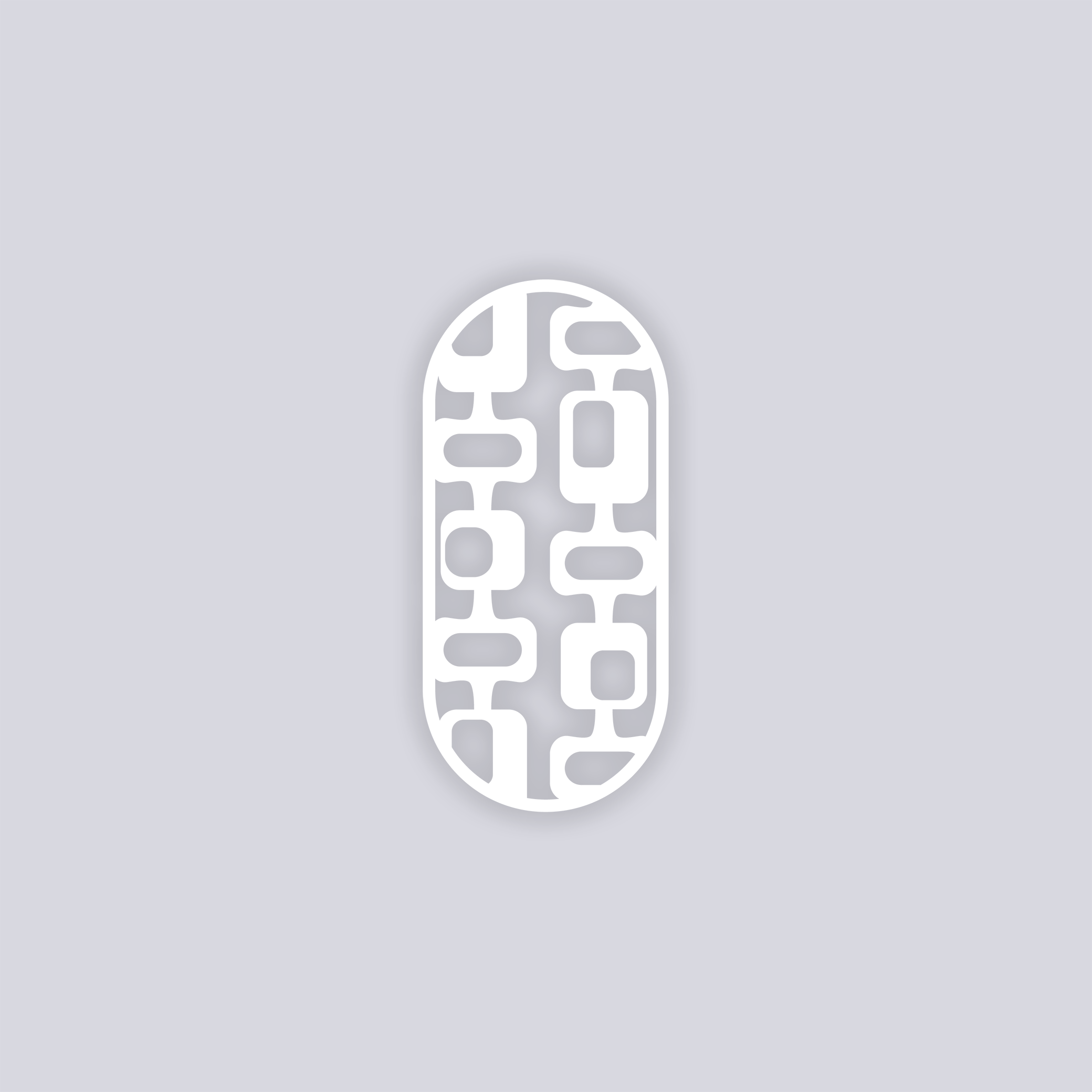 Mid Century Modern Rounded Rectangle Clay Stencil