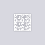 Mid Century Modern Square Clay Stencil