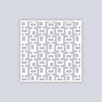 Mid Century Modern Square Clay Stencil