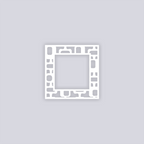 Mid Century Modern Square Rim Clay Stencil