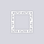 Mid Century Modern Square Rim Clay Stencil