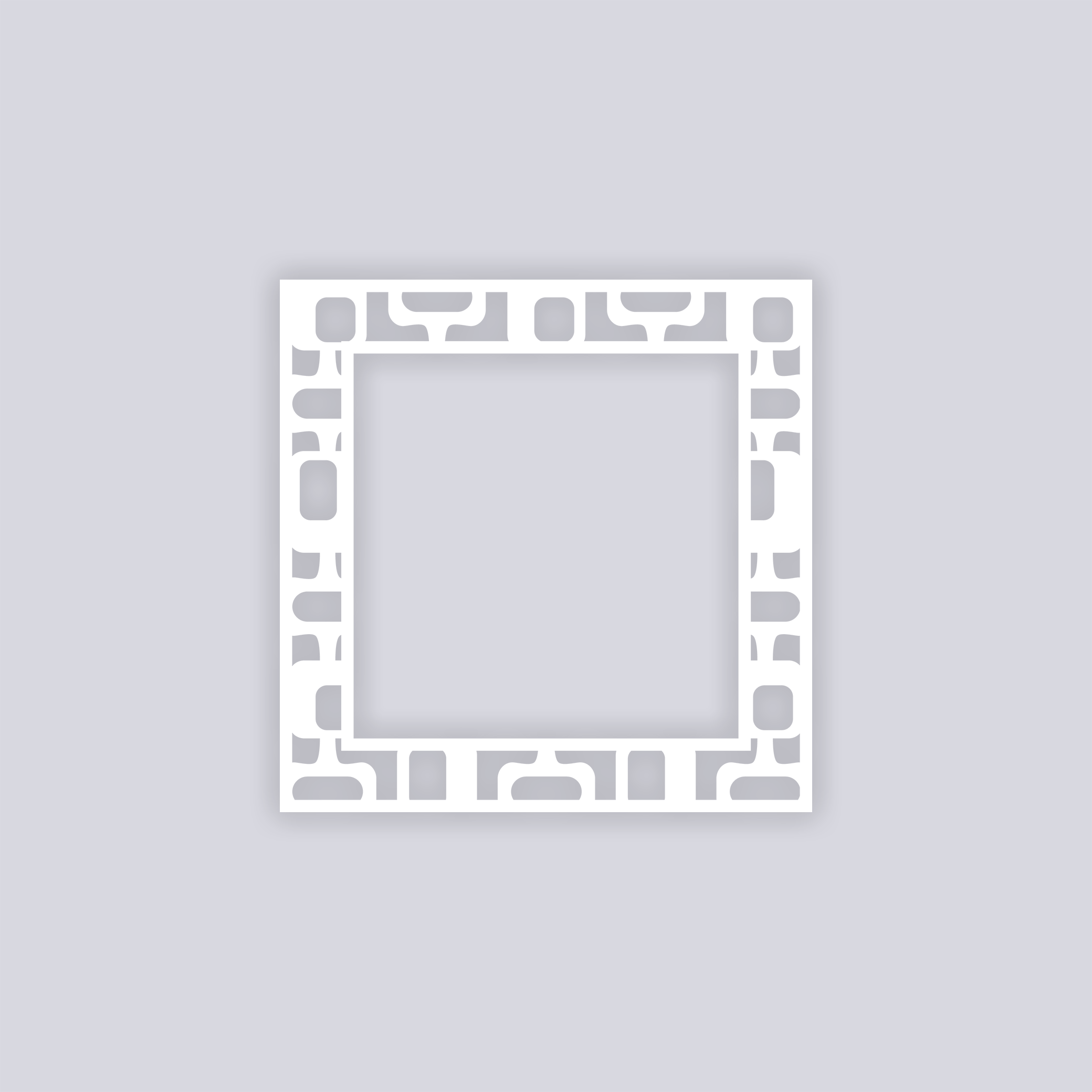 Mid Century Modern Square Rim Clay Stencil