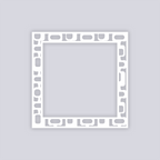 Mid Century Modern Square Rim Clay Stencil