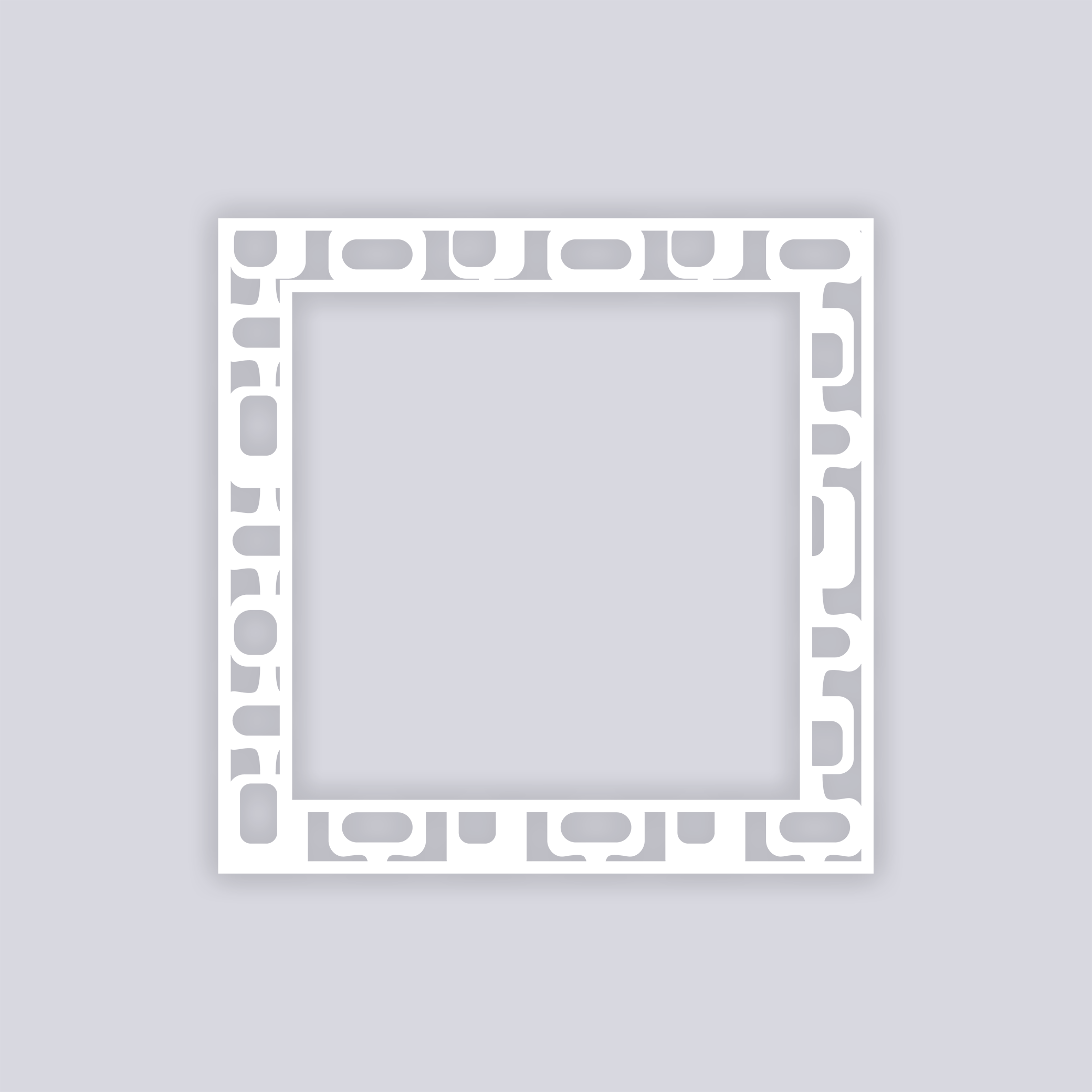 Mid Century Modern Square Rim Clay Stencil