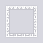 Mid Century Modern Square Rim Clay Stencil