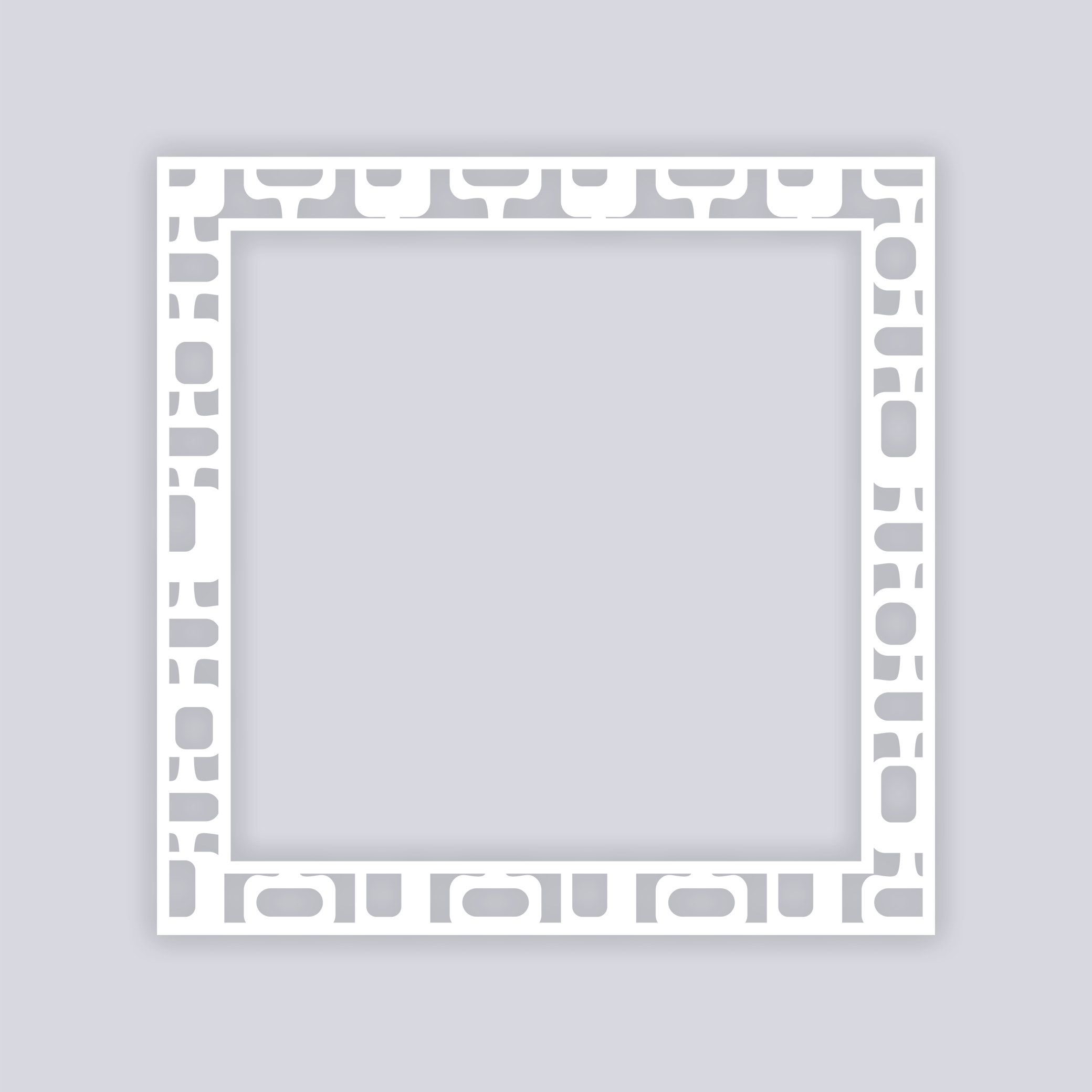 Mid Century Modern Square Rim Clay Stencil