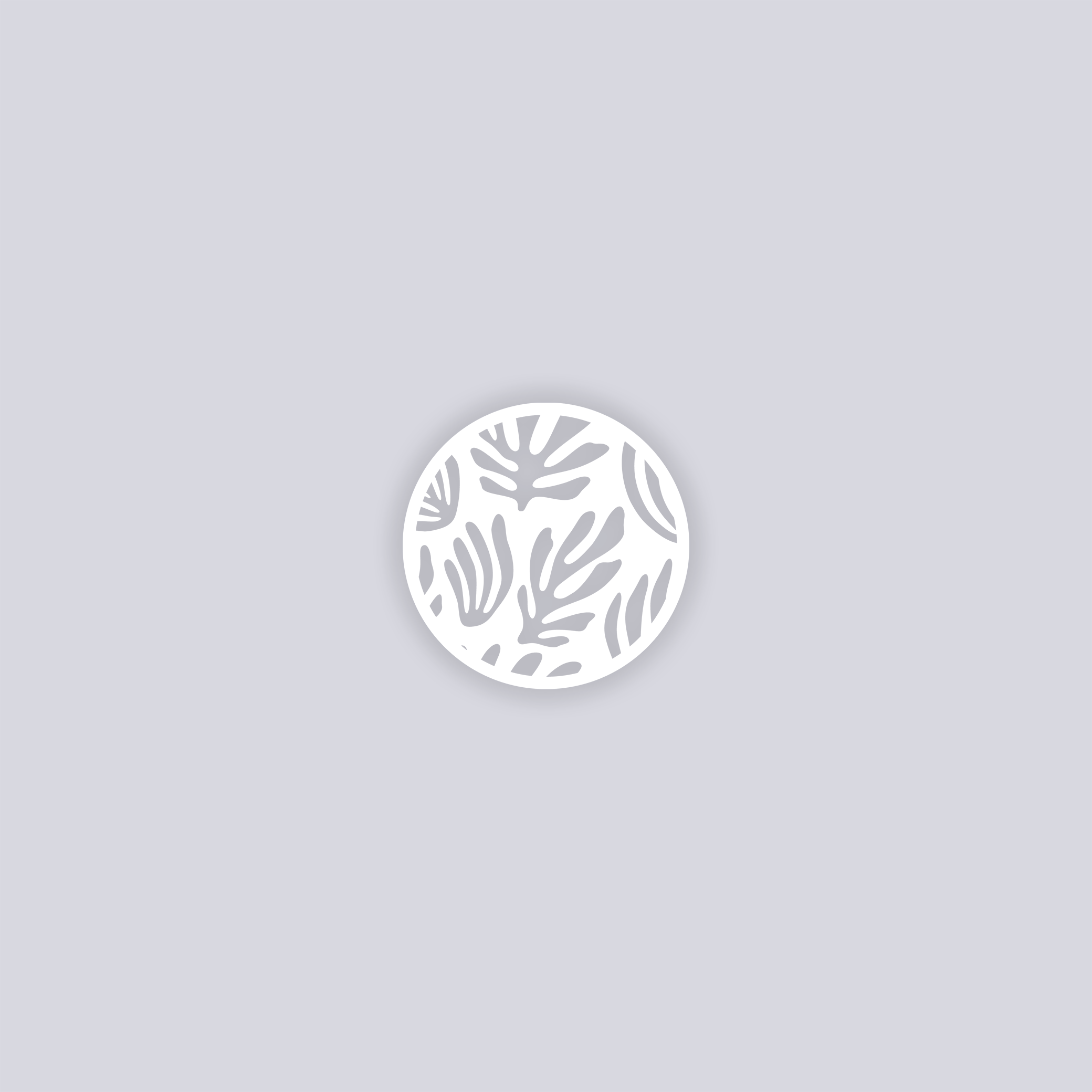 Modern Reef Circle Clay Stencil