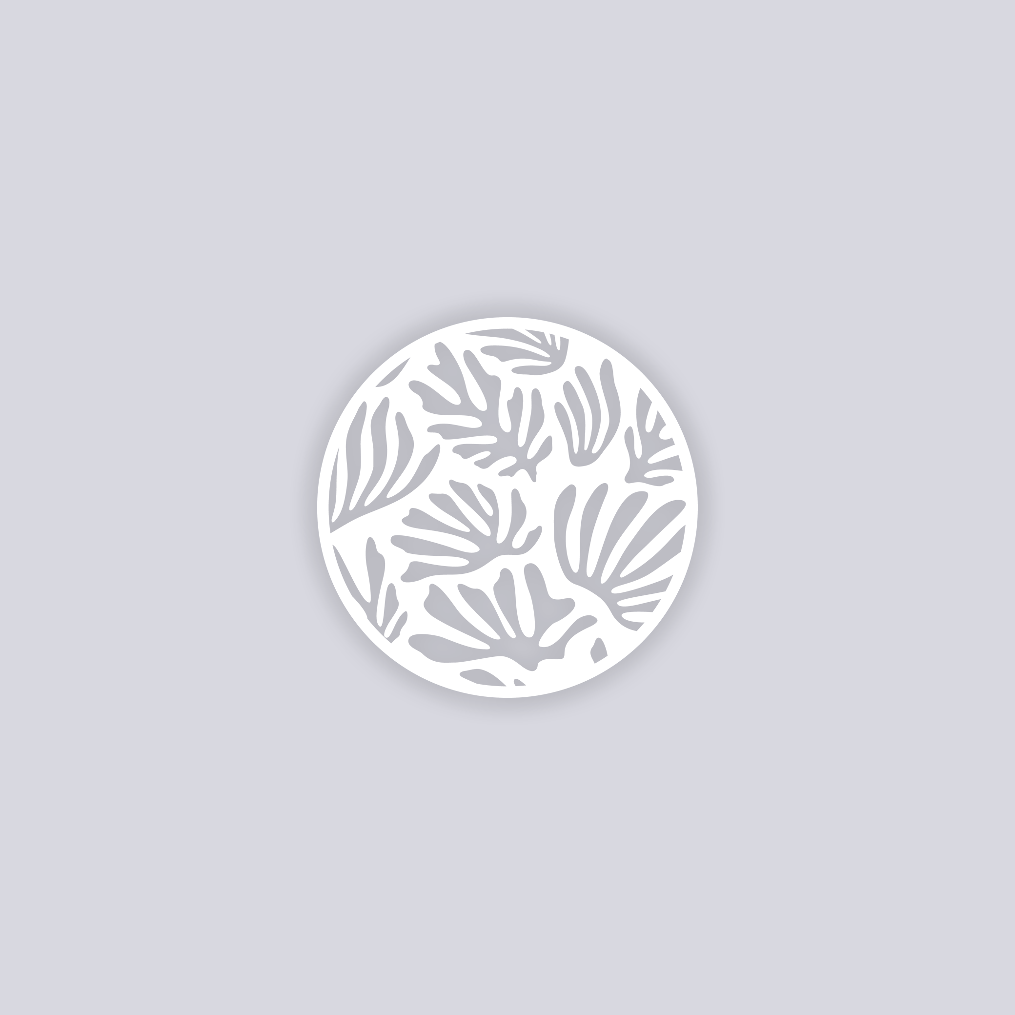 Modern Reef Circle Clay Stencil