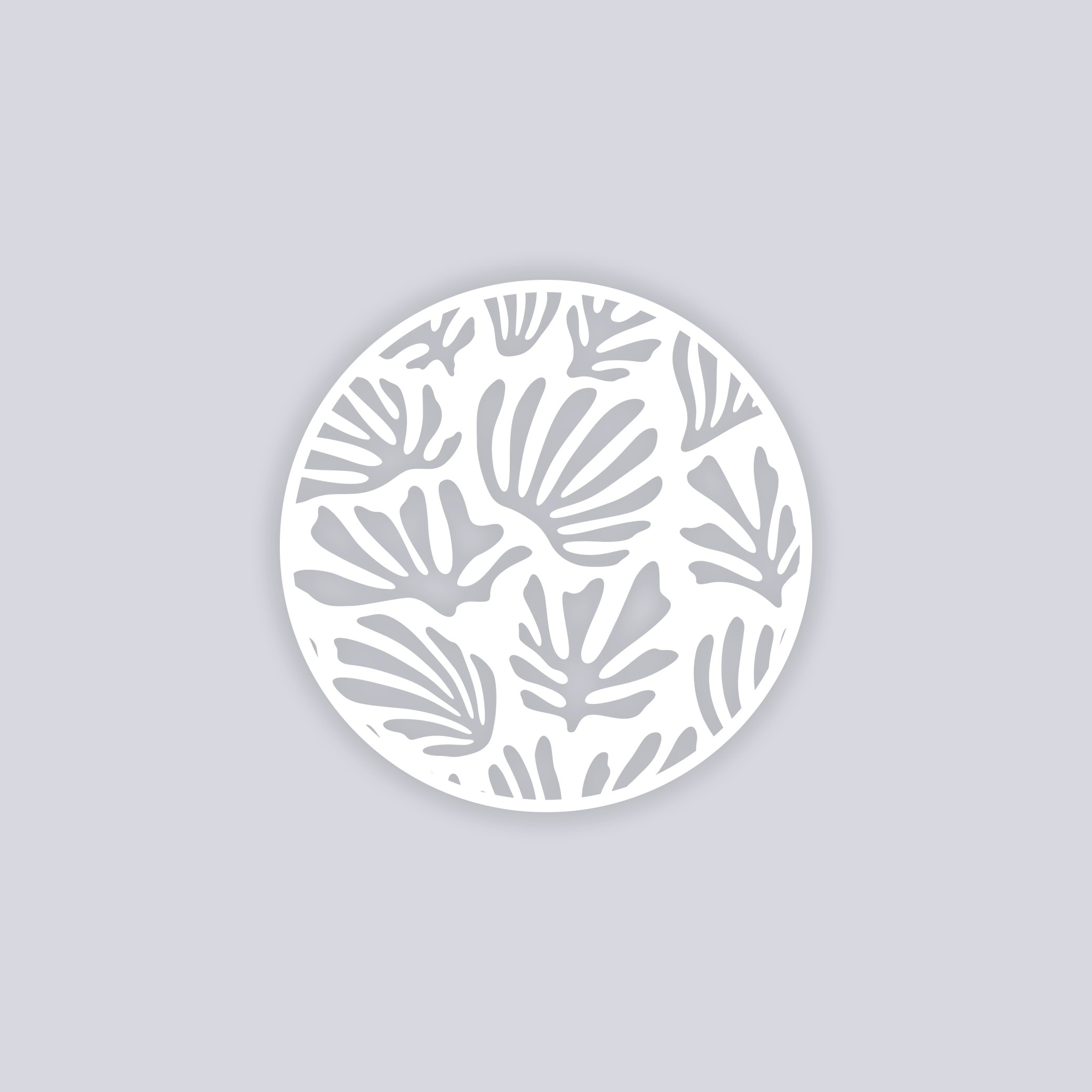Modern Reef Circle Clay Stencil
