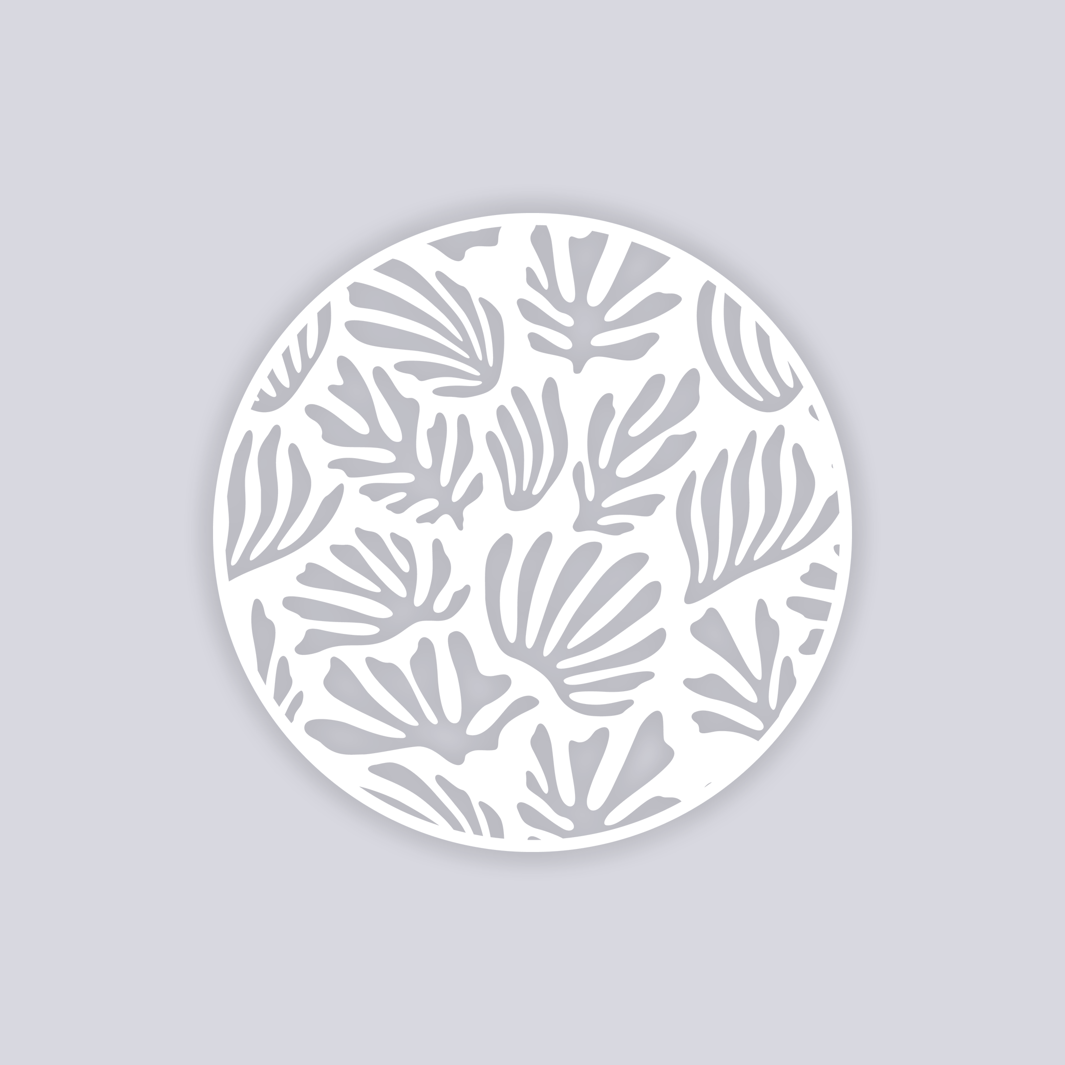 Modern Reef Circle Clay Stencil