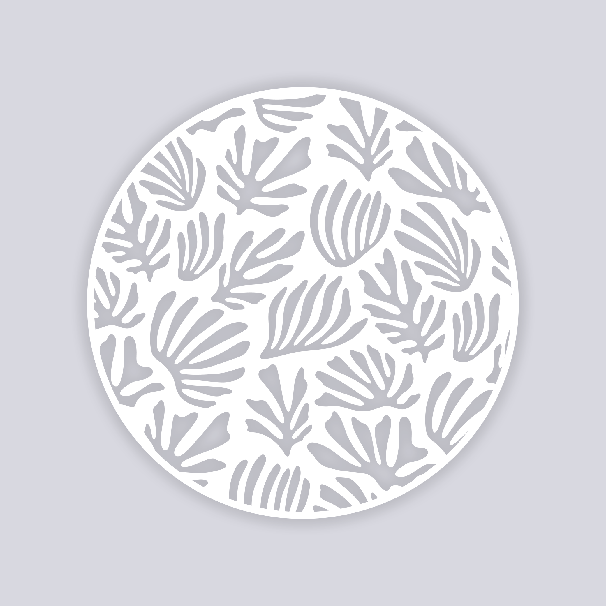 Modern Reef Circle Clay Stencil