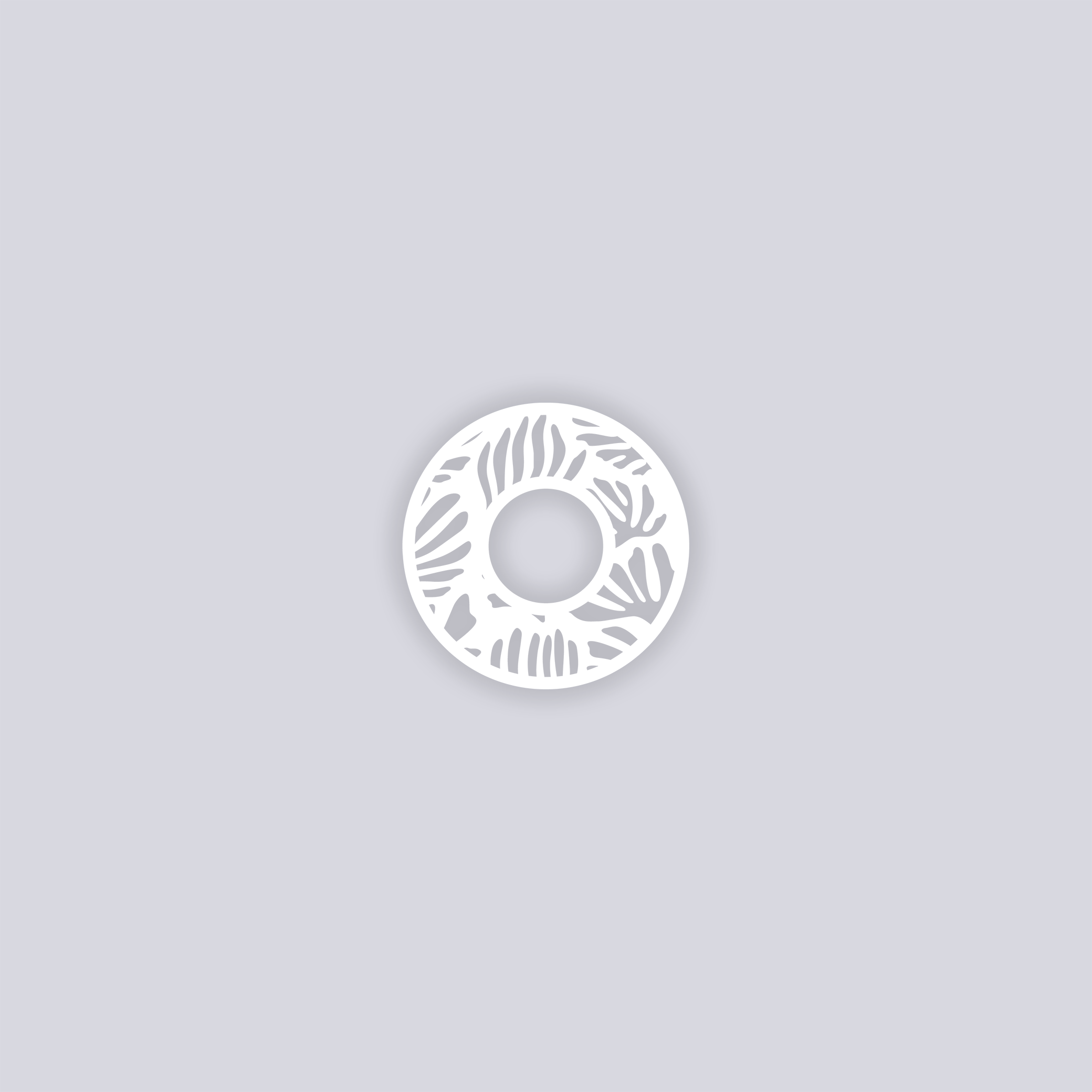Modern Reef Circle Rim Clay Stencil